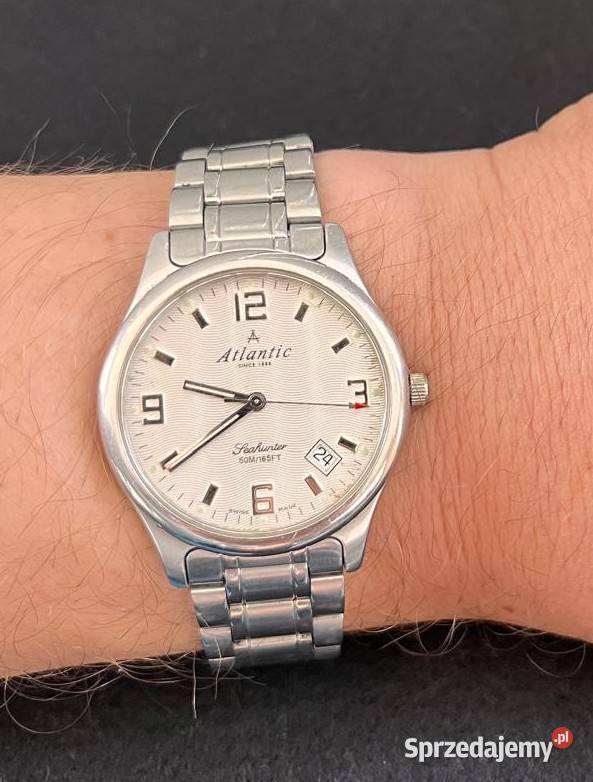 Zegarek Atlantic Seahunter piękny klasyczny 50m mazowieckie