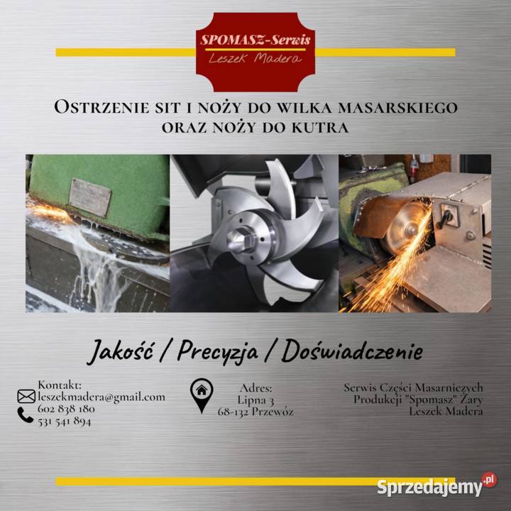 Ostrzenie sit i noży do wilków maszynek