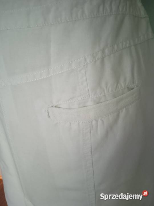 SPÓDNICZKA Z BIAŁEGO LNU DENIM CO r 42 biały wielkopolskie Piła