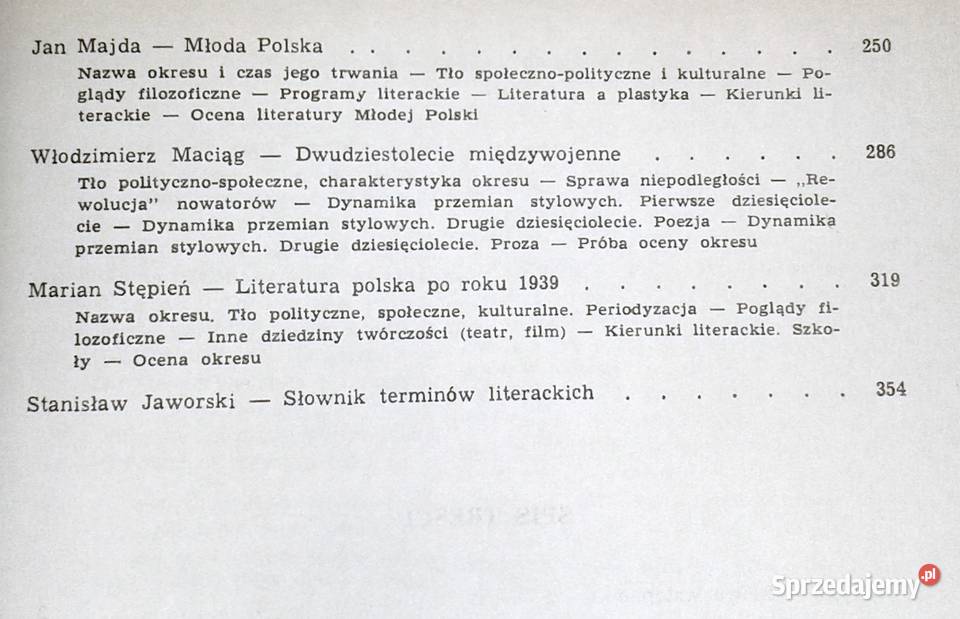 Okresy literackie Jan Majda twarda sprzedam