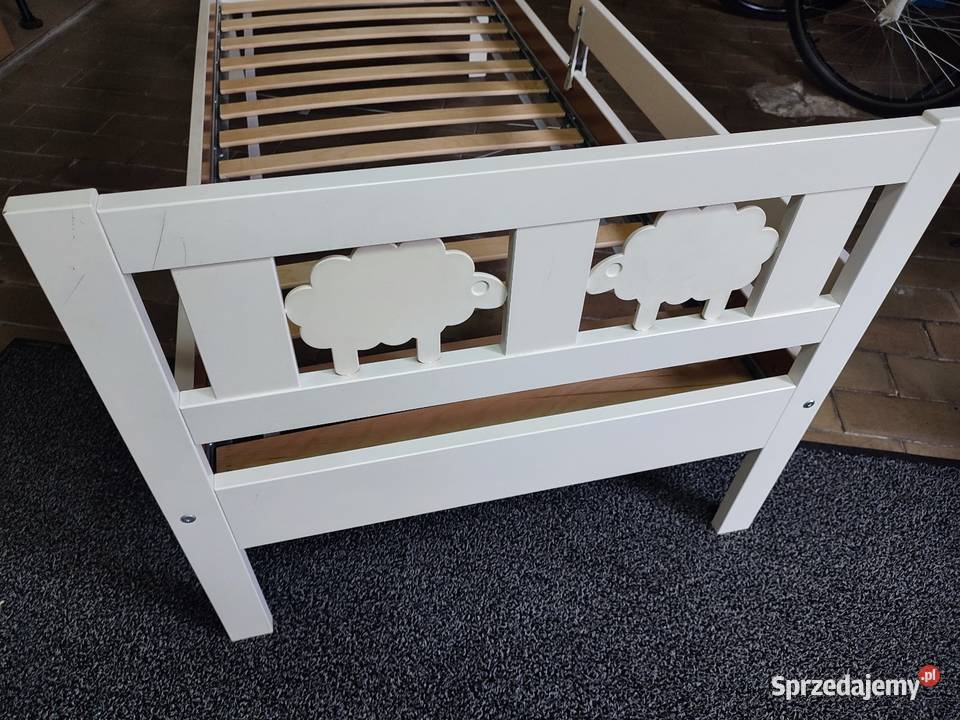 Łóżko dziecięce białe Ikea Kritter 70 x 160 dno Dąbrowa Górnicza