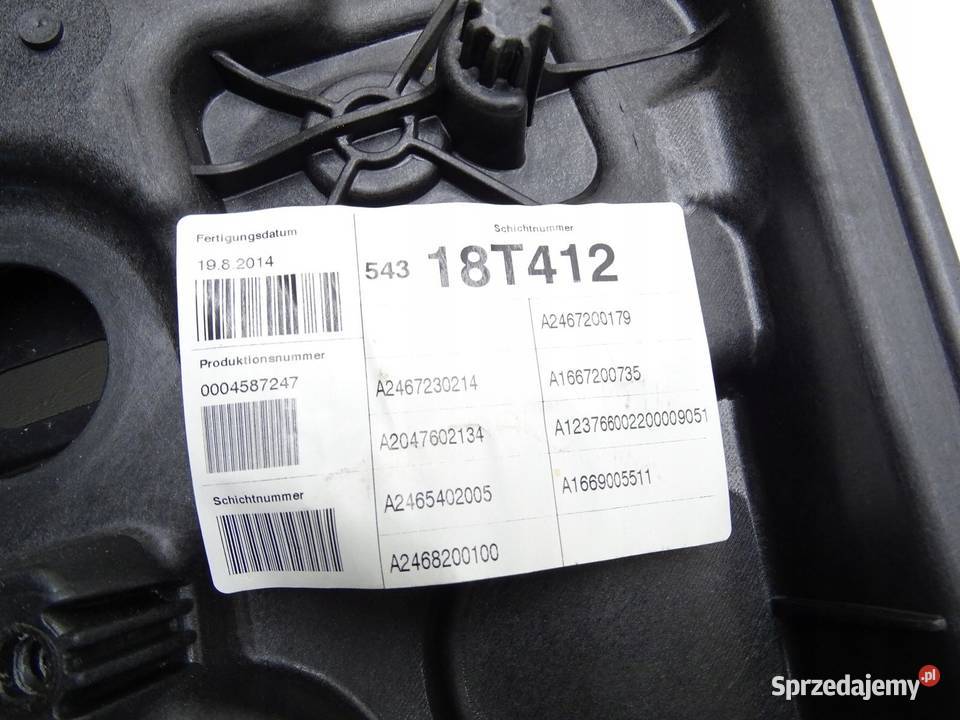 MECHANIZM PODNOŚNIK SZYB LEWY PRZÓD A2467200179