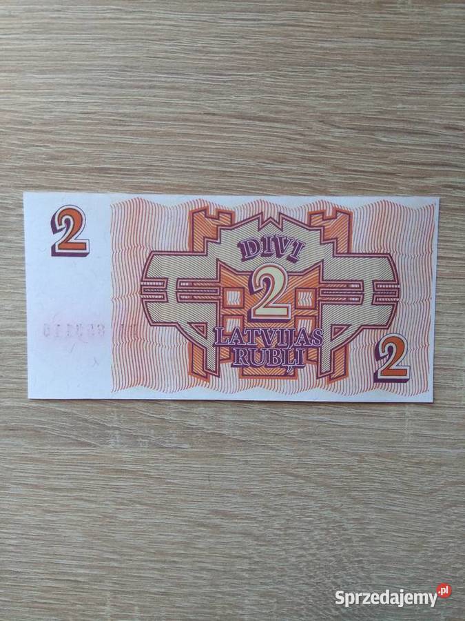 Banknot Łotwa 2 ruble Numizmatyka Chrząstawa Mała sprzedam