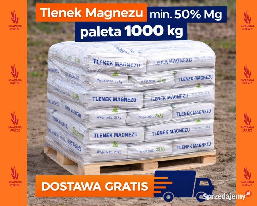 Tlenek Magnezu min 50 Mg paleta 1000 DOSTAWA Brzeg