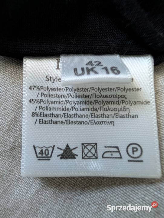 Elegancka czarna sukienka wizytowa Rozmiar 42(XL)