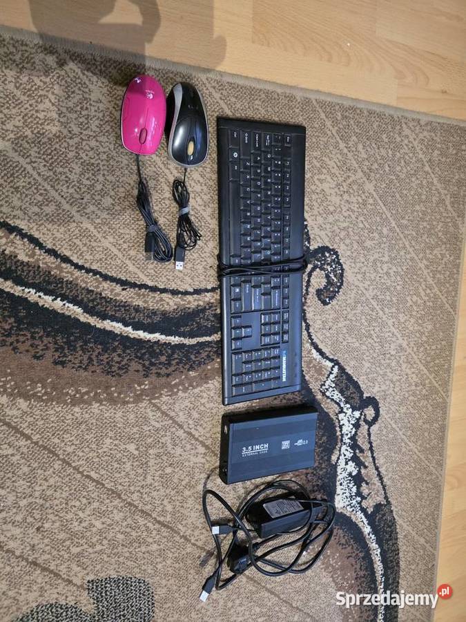 Klawiatura myszki obudowa dysku HDD z zasilaczem Klawiatury i myszy podkarpackie