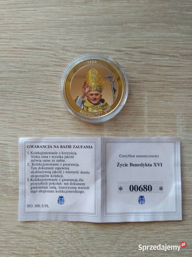 31 Życie Benedykta XVI medal okolicznościowy Chrząstawa Mała
