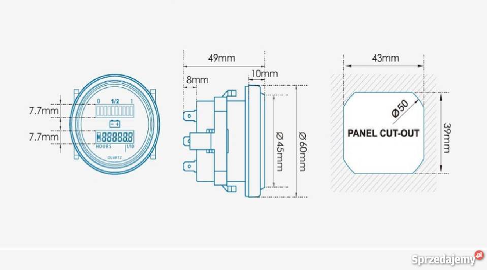 Wskaźnik naładowania baterii licznik motogodzin Gorzów Wielkopolski