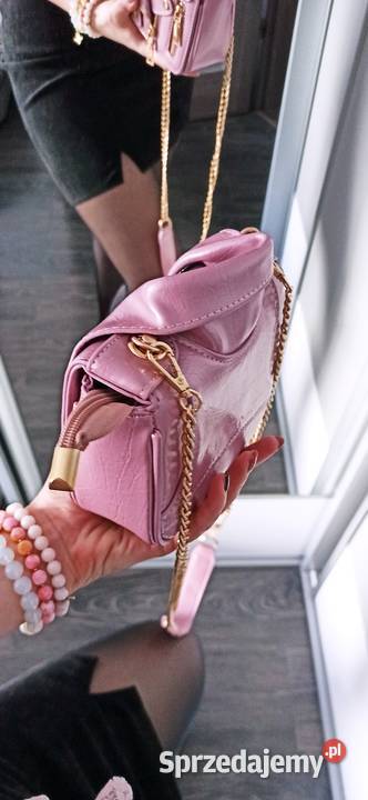 Różowa torebka skórzana kurtka TANIO Warszawa