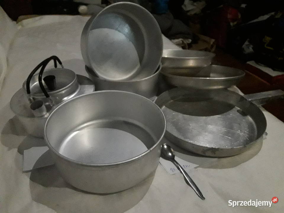 LEKKI Zestaw Aluminium naczyń turystycznych z Warszawa