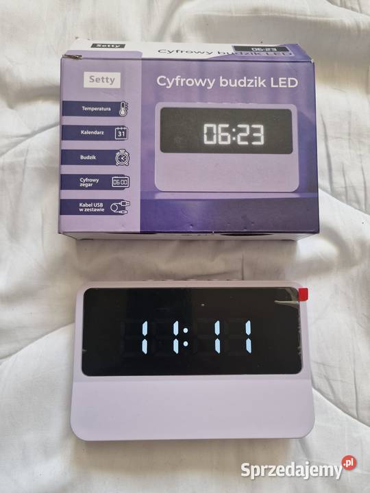 NOWY Budzik cyfrowy Setty z termometrem i Wrocław