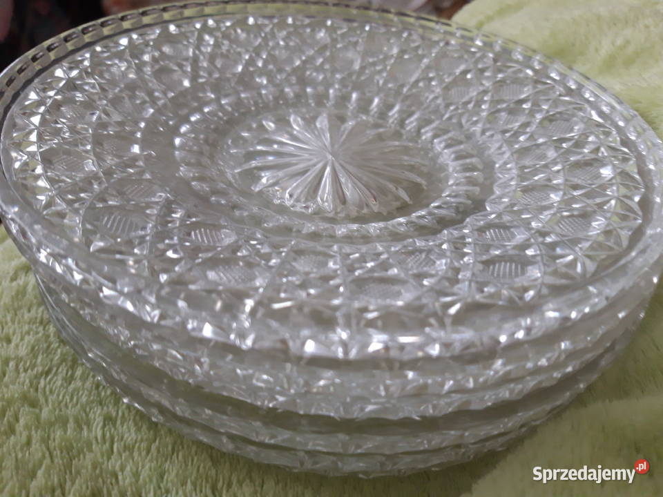 talerzyki kryształowe vintage wzór wiedeński Porcelana i szkło Warszawa