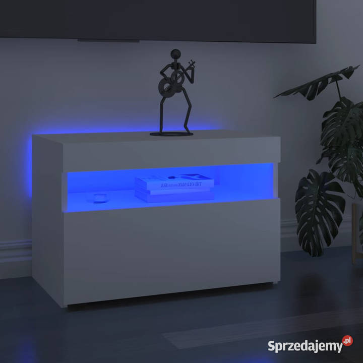 Szafka pod TV z oświetleniem LED biała 60x35x40 sprzedam