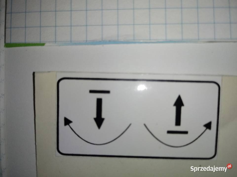 Naklejka cienka góra dół koparka winda
