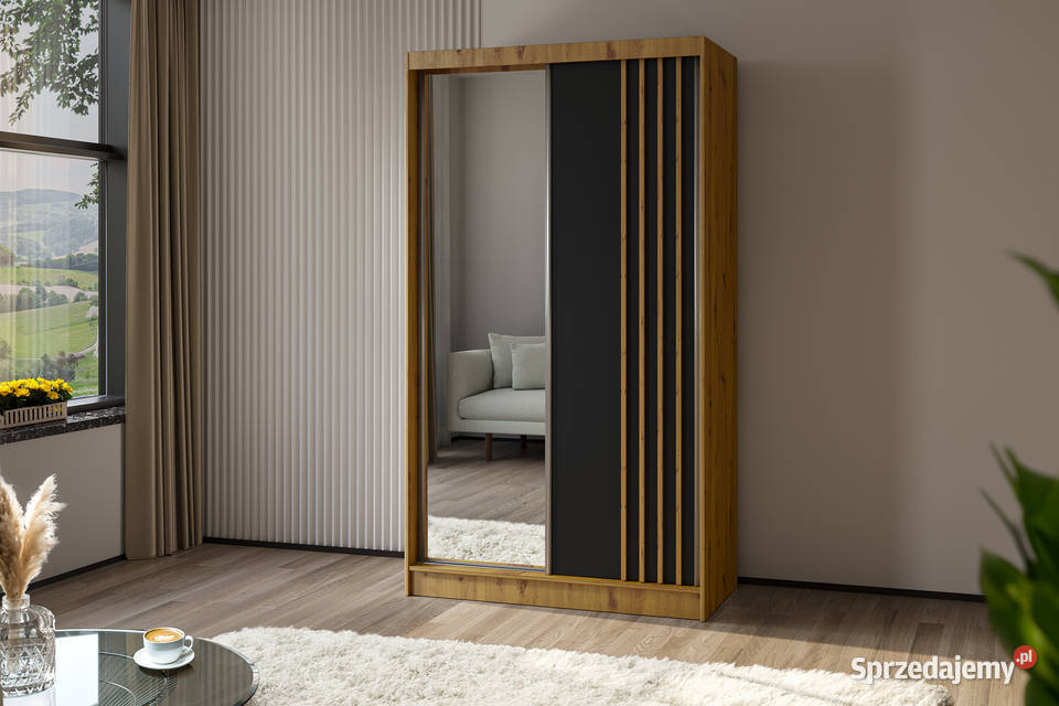 Szafa 120 z drzwiami przesuwnymi i lustrem MODNE opolskie Nysa sprzedam