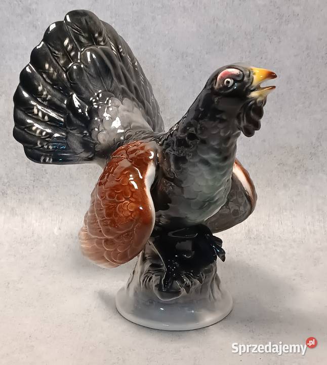 Hertwig Głuszec Porcelanowa Figura Głuszca Dobrzany