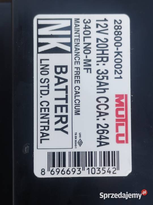 Akumulator TOYOTA OE MUTLU 28800K0020 Yuasa