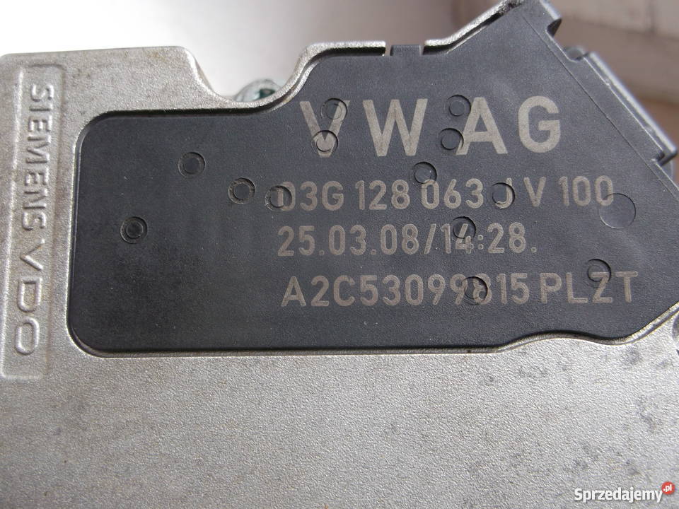 Przepustnica silnika EGR Volkswagen 19 TDI kolektory ssące Sobieska Wola Pierwsza