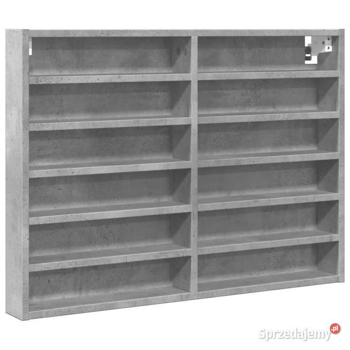 Witryna szarość betonu 80x85x58 materiał Warszawa