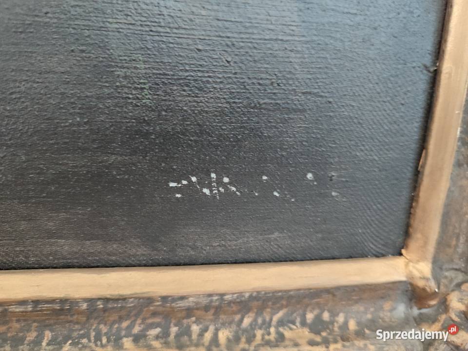 Piękny obraz olejny portret kobiety sygnowany Łódź