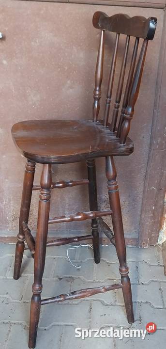 Wysoki hoker barowy z oparciem łódzkie Łódź