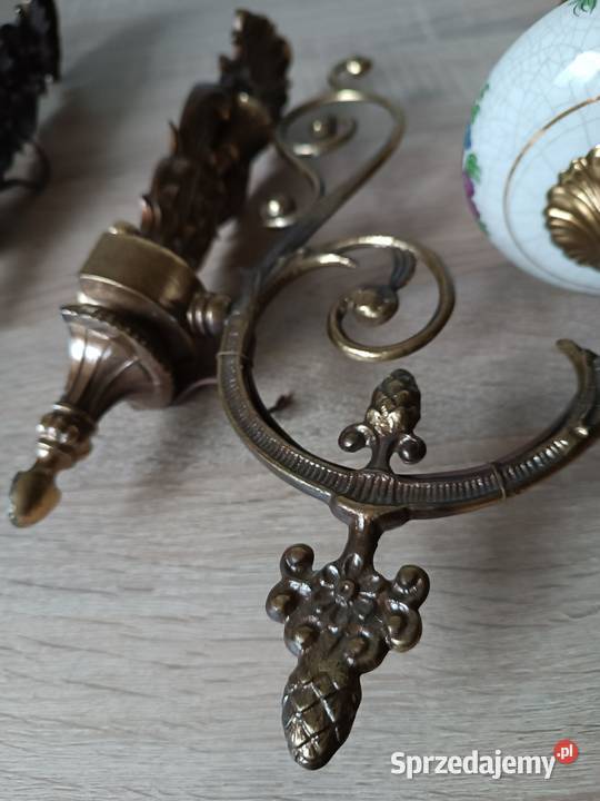 Mosiężna porcelanowe ozdobne kinkiety