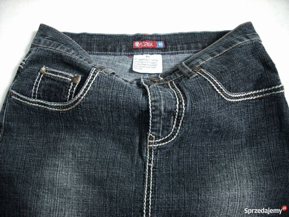 Saix Dżinsowa spódnica Ołówkowa 34 XS j Nowa niebieski Spódnice i sukienki sprzedam