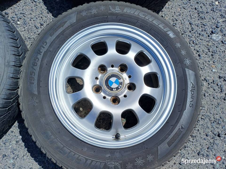 Felgi aluminiowe 15 BMW 5x120 opony zimowe 19565 dolnośląskie Lubin