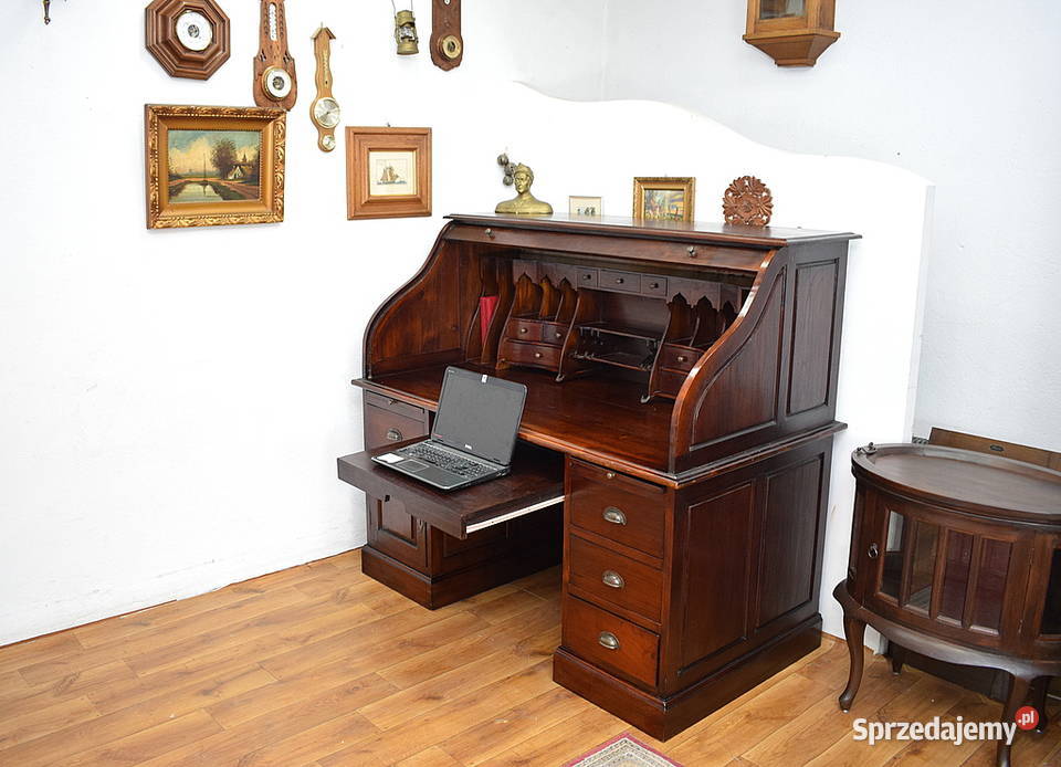 DUŻA SOLIDNA SEKRETERA Z ROLETĄ BIURKO Świdnica