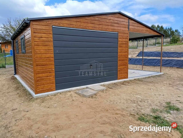 Garaż blaszany 5x6m wiata 4m Brama uchylna drzwi 707zł/m2 Jelenia Góra