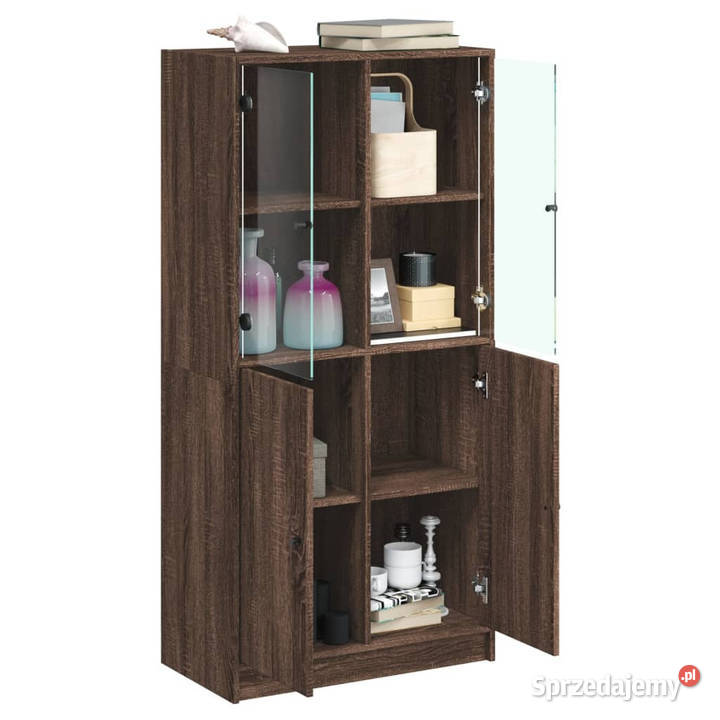 Szafka z drzwiczkami brązowy dąb 68x37x142