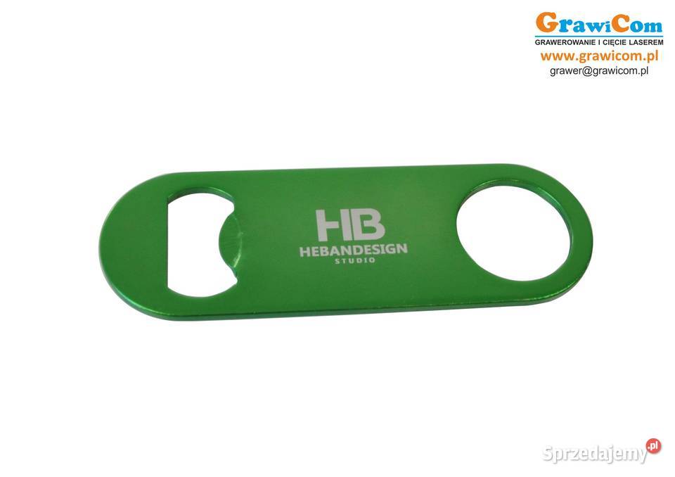 Otwieracz reklamowy logo grawer 100 zielony Akcesoria kuchenne podkarpackie Leżajsk