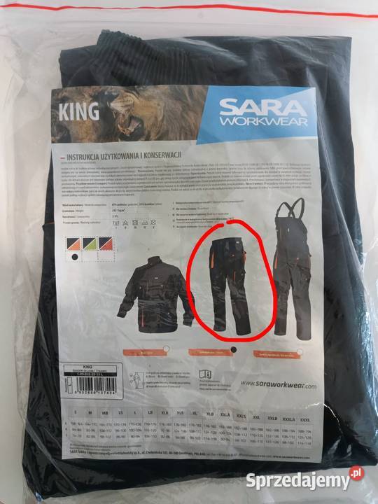 Komplet odzieży roboczej SARA WORKWEAR L nowy Poznań