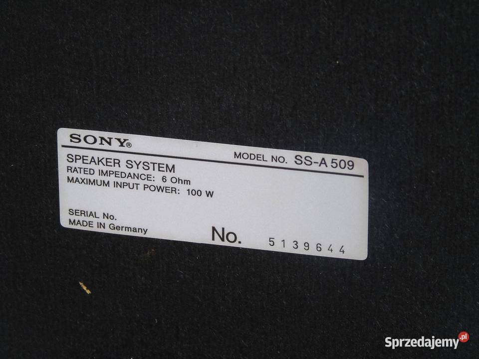 Kolumny Sony SSA509 mocne 2 x 100 wat DOSTAWA Jasło sprzedam