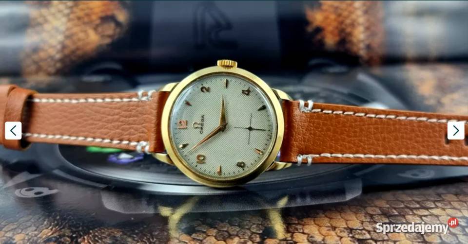 Złoty 18k Luksusowy Zegarek Omega Tresor Vintage Męskie