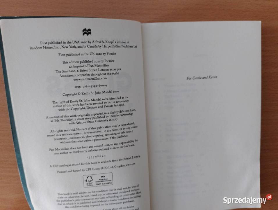 KSIĄŻKA anglojęzyczna The Glass Hotel E Mandel Złotniki