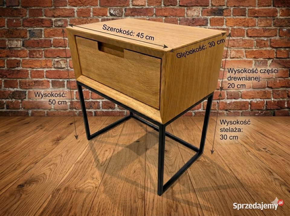 Dębowe szafki nocne LOFT Koszalin