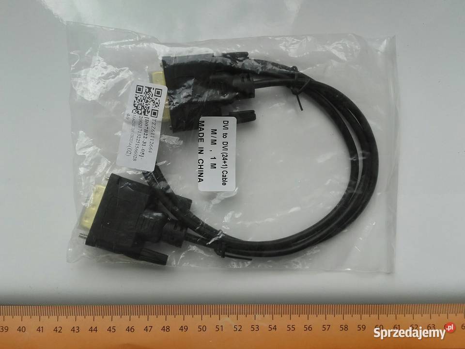 Kabel DVIDVI DualLink 1m kolor czarny w woreczku