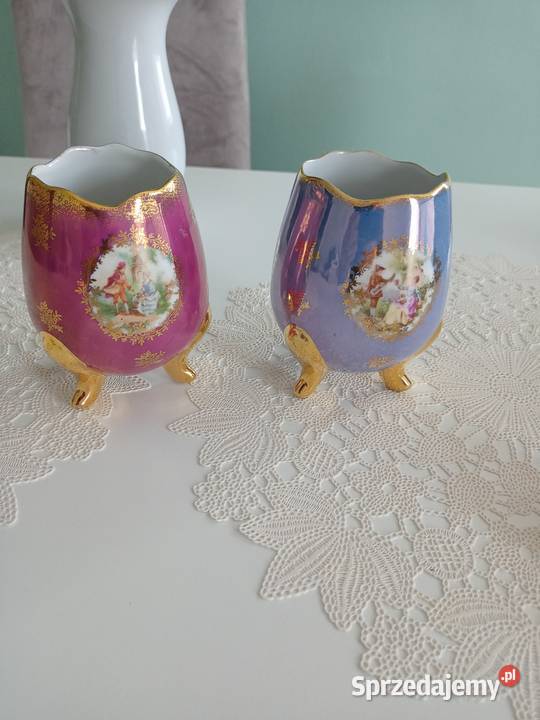 Wazoniki ozdobne porcelanowe Porcelana i szkło wielkopolskie