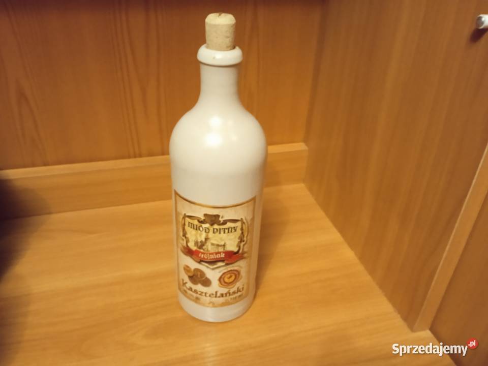 Ciekawa butelka ceramiczna sygnowana Mirostowice Koźminek