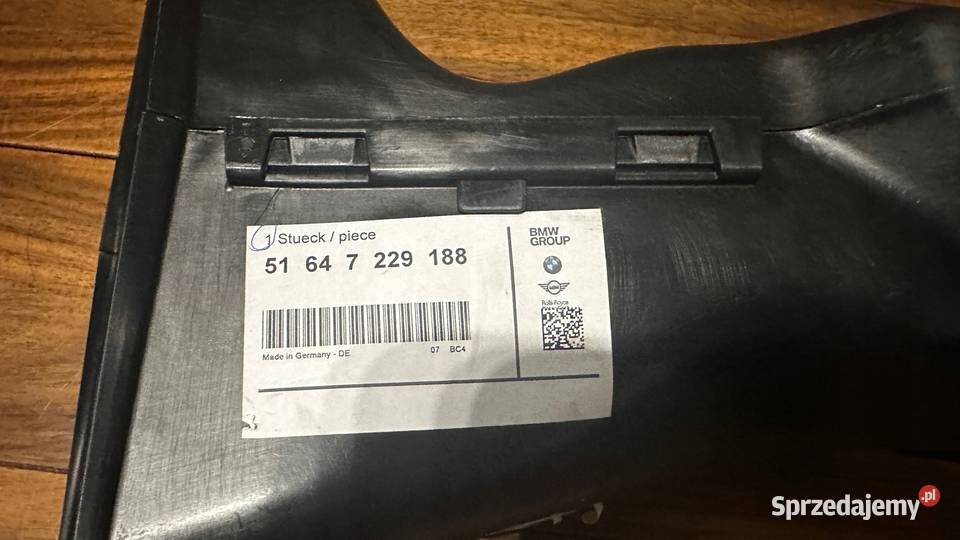 BMW 3 E92 E93 LIFT KANAŁ POWIETRZA PRZEDNI PRAWY osobowe Przewody powietrza Przewody powietrza