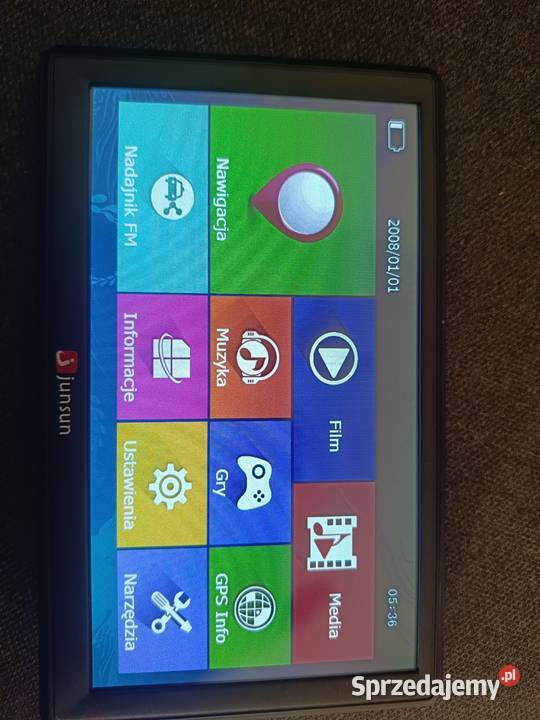 Nawigacja firmy junsun 10 z kartą sdhc 8gb i Kłudno