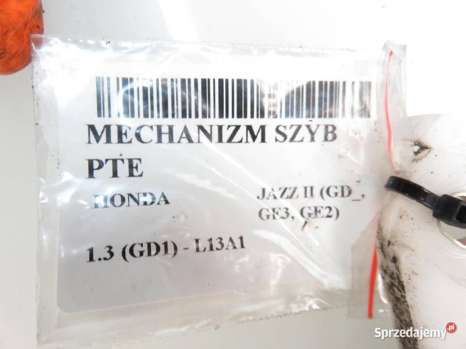 PODNOŚNIK SZYBY PRAWY TYLNY HONDA JAZZ II małopolskie