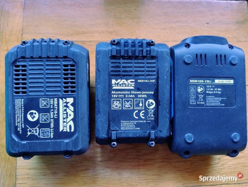 Macallister 18V bateria akumulator 18Vsprawna3 małopolskie Kraków