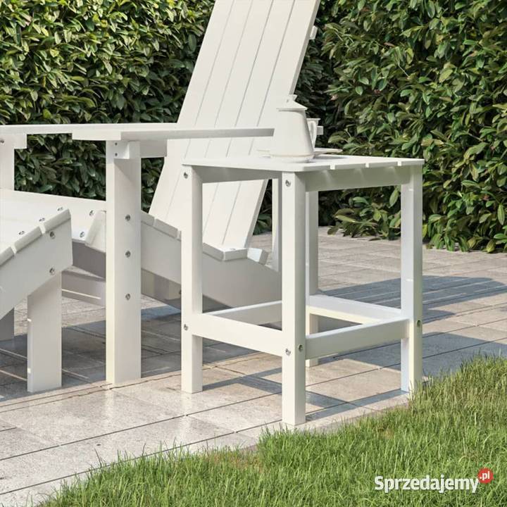 Stolik ogrodowy Adirondack biały 38x38x46 Stoły i stoliki ogrodowe Warszawa