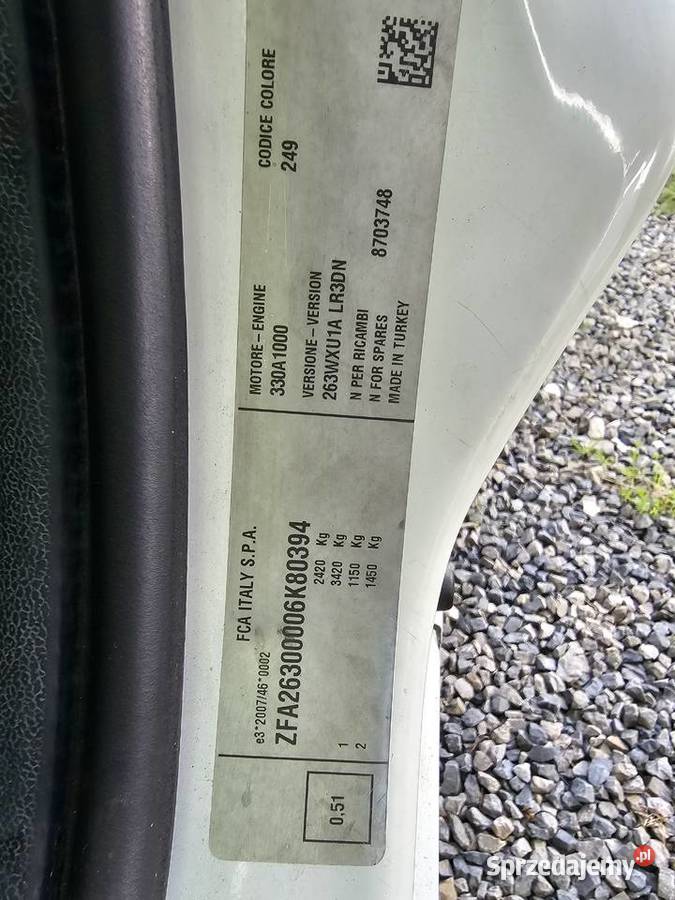 DOBLO MAXI LONG CHLODNIA MROZNIA CARRIER KLIMA Fiat Tarnobrzeg