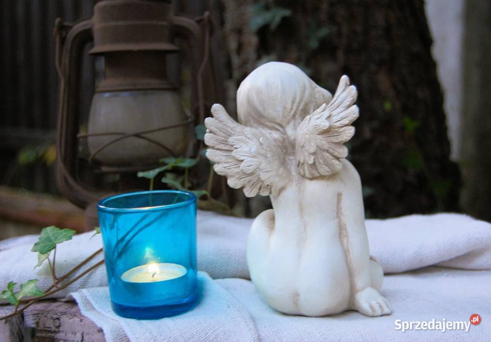 Anioł aniołek shabby chic figurka z żywicy 145 lubelskie Lublin