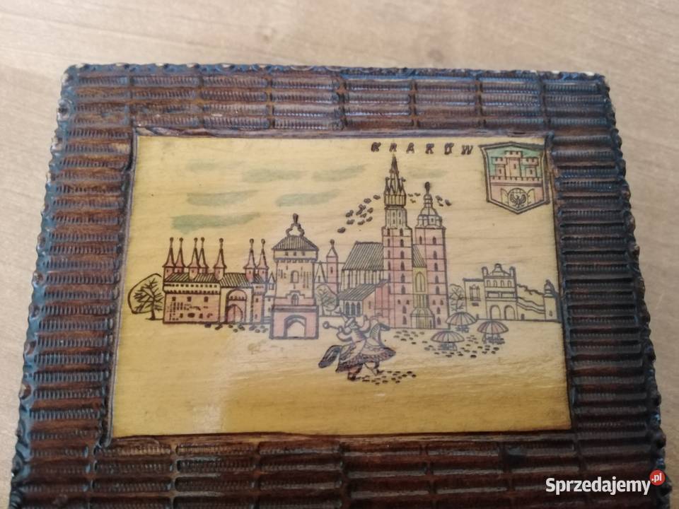 Szkatułka Drewniana Kraków PRL Wałbrzych