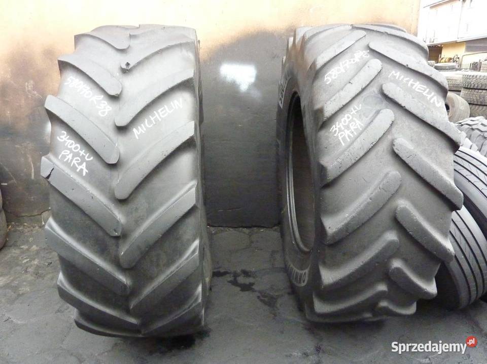 2x Opona używana rolnicza 58070R38 MICHELIN 1300 Zaścianki sprzedam