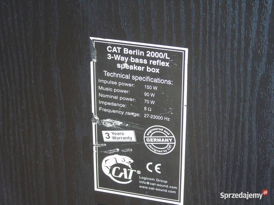 Kolumny Cat Berlin 2 x 150 wat 8 ohm DOSTAWA Słuchawki i głośniki Jasło